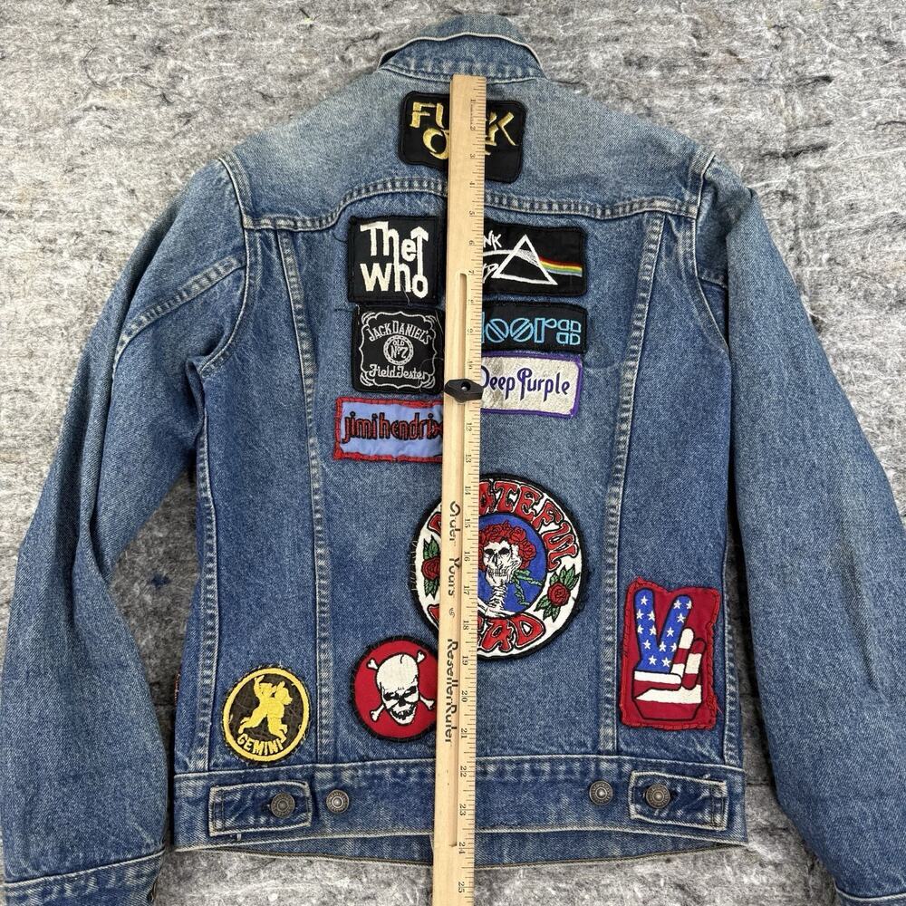 Vintage Levis Jacket Blue Denim Trucker Patch 71205 0217 Made USA Sz 36L WPL 423 - Picture 16 of 16